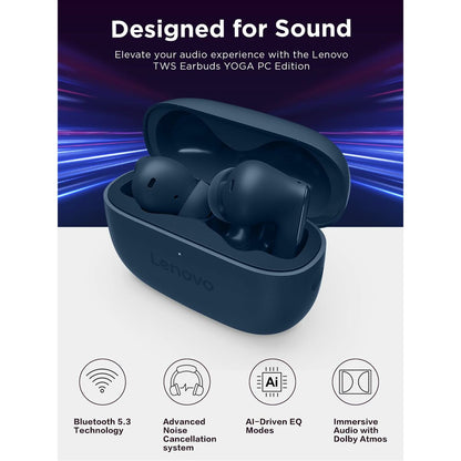 Lenovo Wireless Earphones With Charging Case Lenovo Tws Yoga Pc Edition