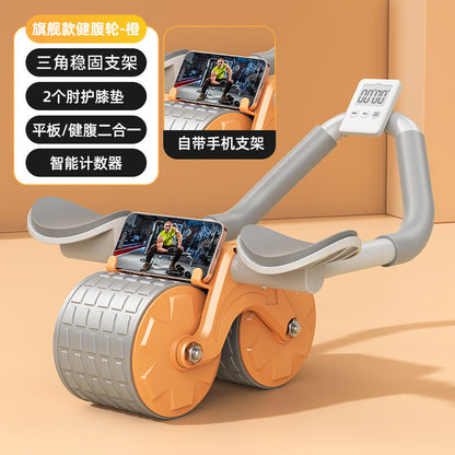 Elbow Support Ab Wheel with Automatic Rebound Fitness