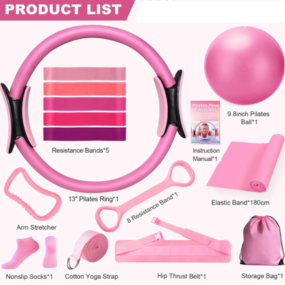 13 Piece Yoga & Pilates Set